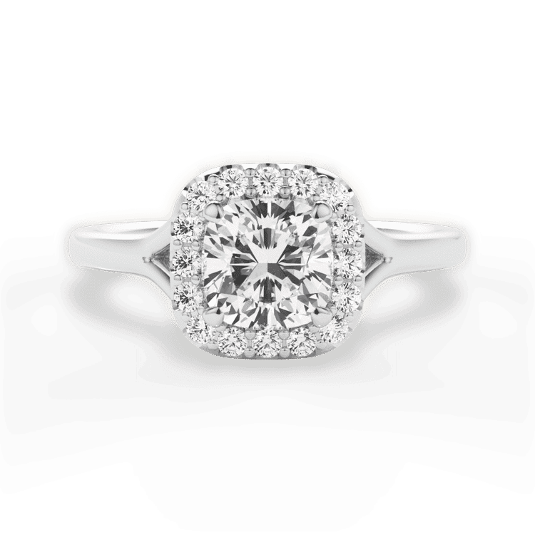 14kt White Gold/18kt White Gold/Platinum/cushion/top sku 1CUZ1322