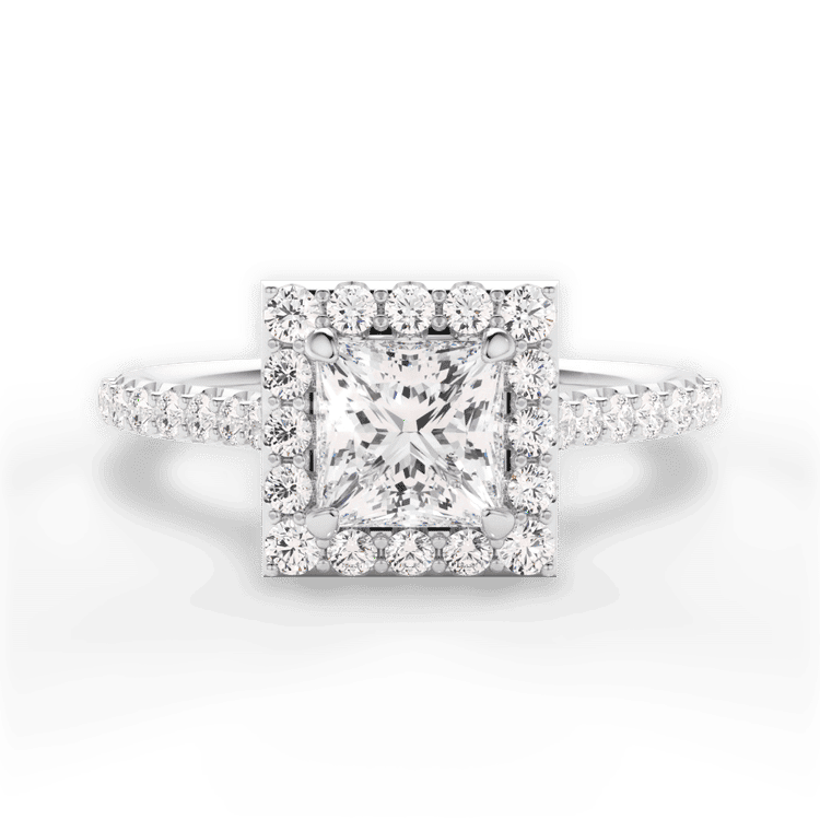 14kt White Gold/18kt White Gold/Platinum/princess/top sku 1PCZ1323