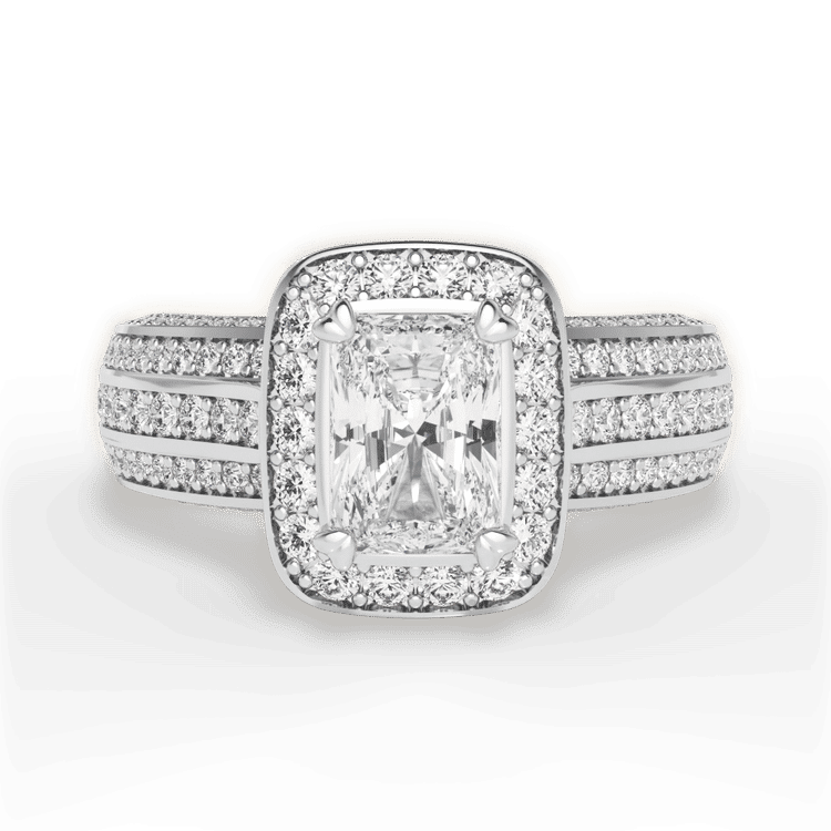14kt White Gold/18kt White Gold/Platinum/radiant/top sku 1RAZ3156