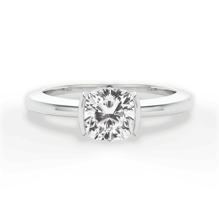 14kt White Gold/18kt White Gold/Platinum/cushion/top sku 1CUZ1065