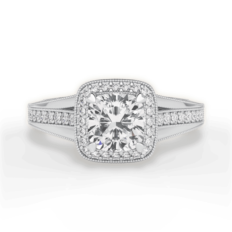 14kt White Gold/18kt White Gold/Platinum/cushion/top sku 1CUZ3154