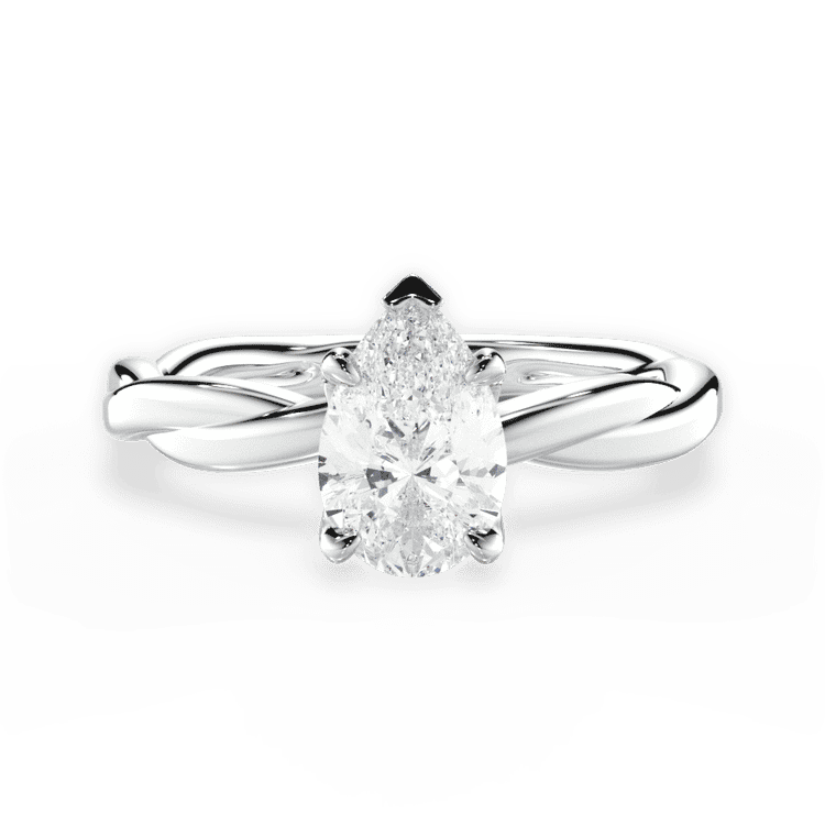 14kt White Gold/18kt White Gold/Platinum/pear/top sku 1PZ4702
