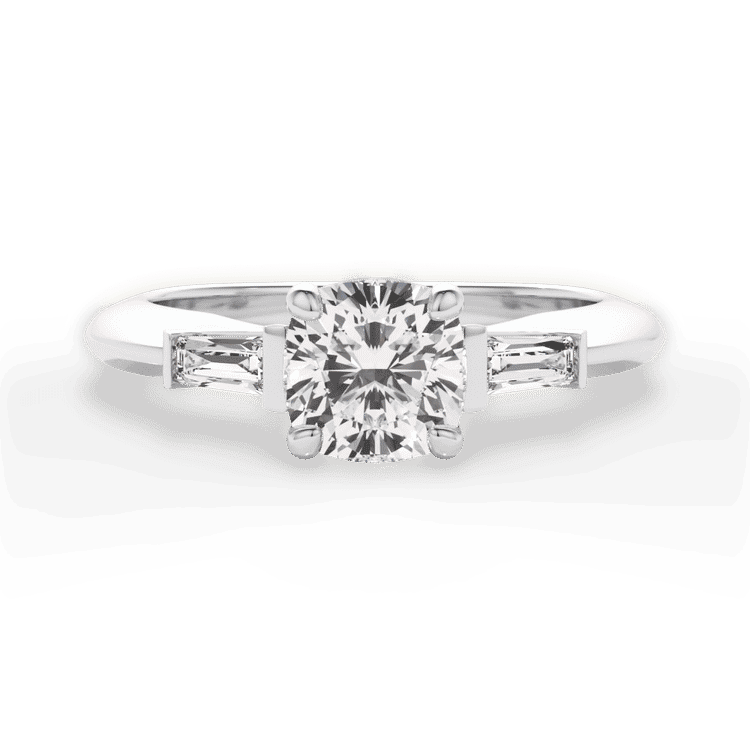 14kt White Gold/18kt White Gold/Platinum/cushion/top sku 1CUZ1013