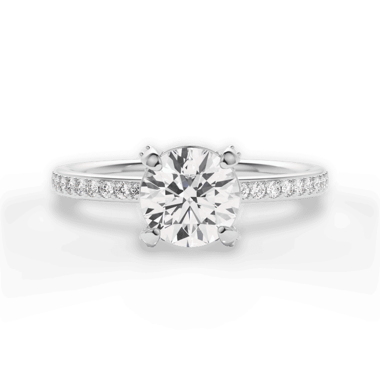 14kt White Gold/18kt White Gold/Platinum/round/top sku 1RZ1509