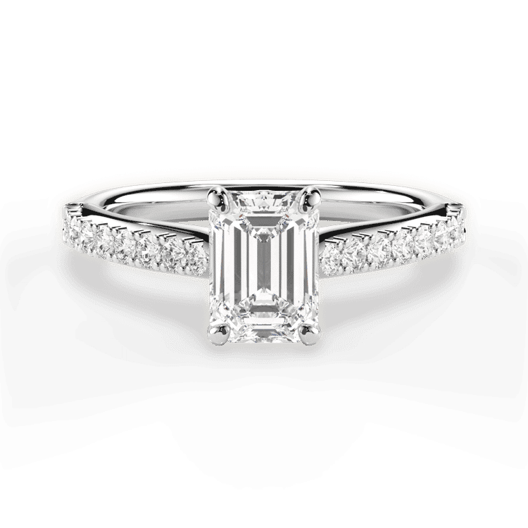 14kt White Gold/18kt White Gold/Platinum/emerald/top sku 1ECZ2489