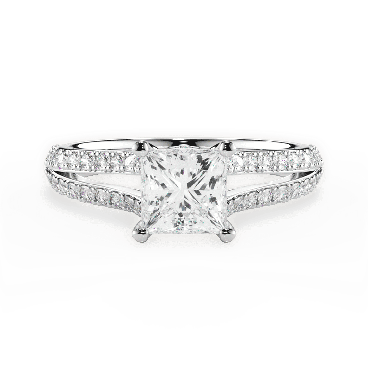14kt White Gold/18kt White Gold/Platinum/princess/top sku 1PCZ2488
