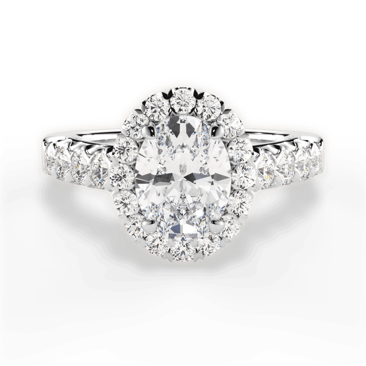 14kt White Gold/18kt White Gold/Platinum/oval/top sku 1OZ2816
