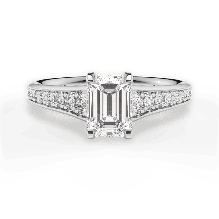 14kt White Gold/18kt White Gold/Platinum/emerald/top sku 1ECZ2378