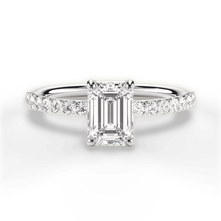 14kt White Gold/18kt White Gold/Platinum/emerald/top sku 1ECZ4753