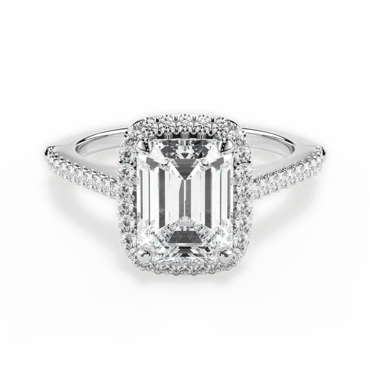14kt White Gold/18kt White Gold/Platinum/emerald/top sku 1ECZ4746