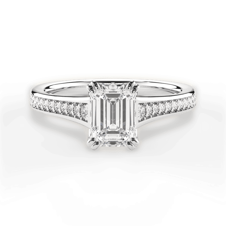 14kt White Gold/18kt White Gold/Platinum/emerald/top sku 1ECZ2493