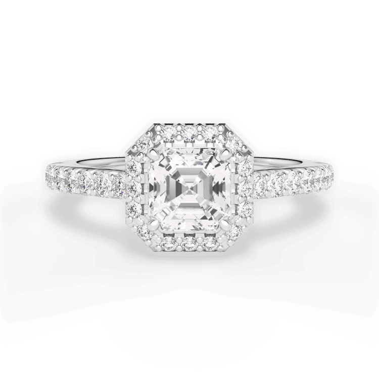 14kt White Gold/18kt White Gold/Platinum/asscher/top sku 1ASZ3705