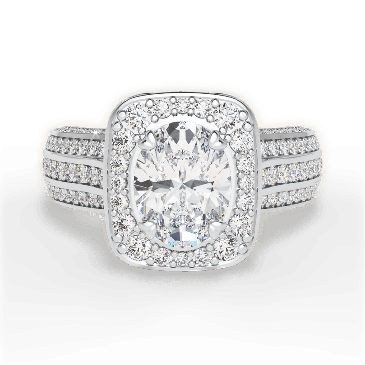 14kt White Gold/18kt White Gold/Platinum/oval/top sku 1OZ3156