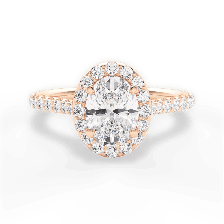 14kt Rose Gold/18kt Rose Gold/oval/top sku 1OZ1323