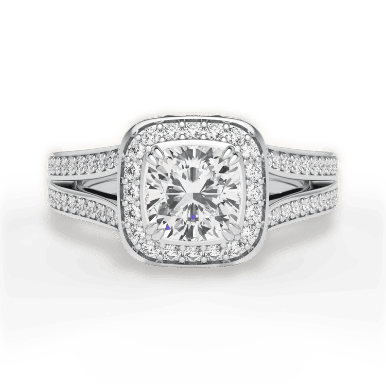 14kt White Gold/18kt White Gold/Platinum/cushion/top sku 1CUZ3152