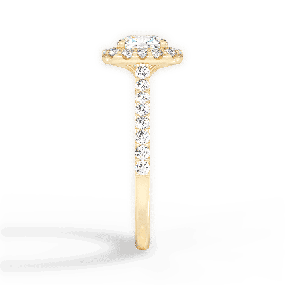 14kt Yellow Gold/18kt Yellow Gold/cushion/perspective