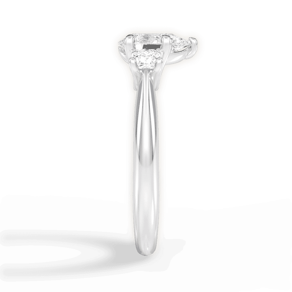 14kt White Gold/18kt White Gold/Platinum/pear/perspective