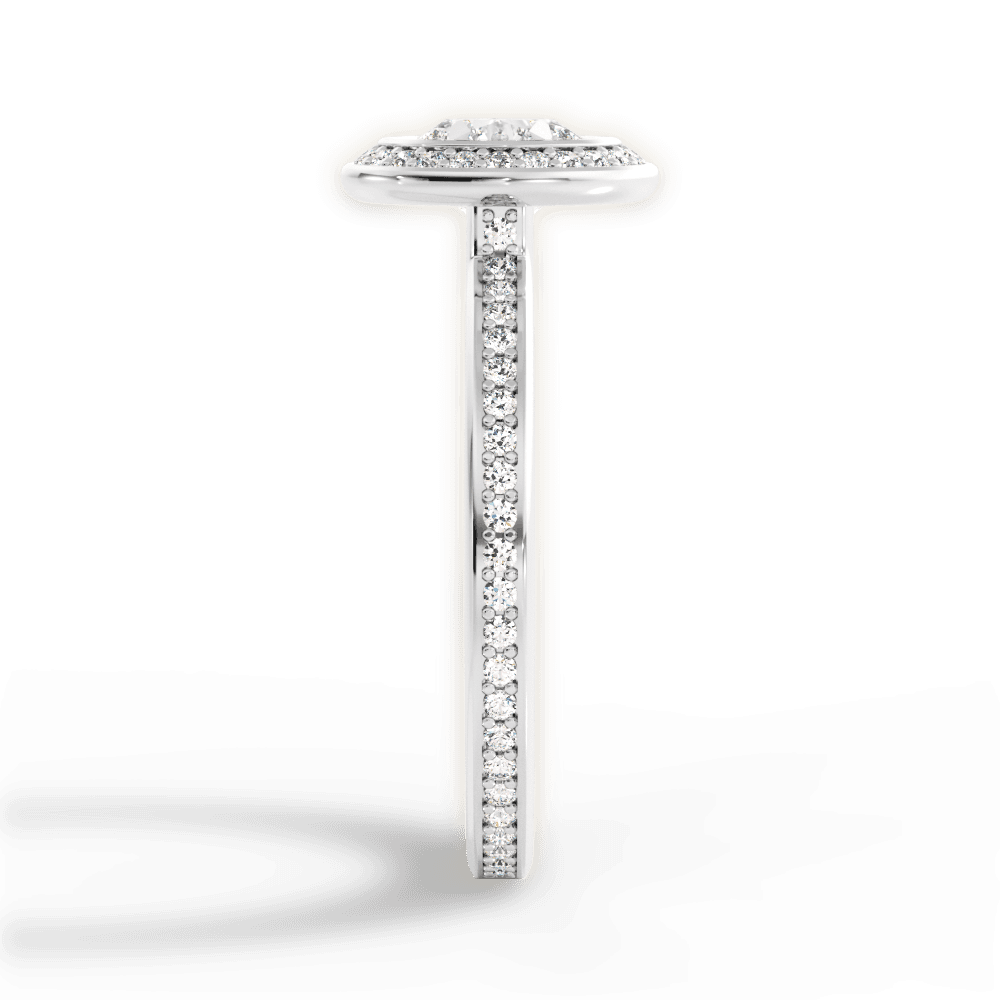 14kt White Gold/18kt White Gold/Platinum/round/perspective