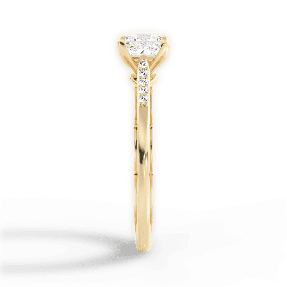 14kt Yellow Gold/18kt Yellow Gold/princess/perspective