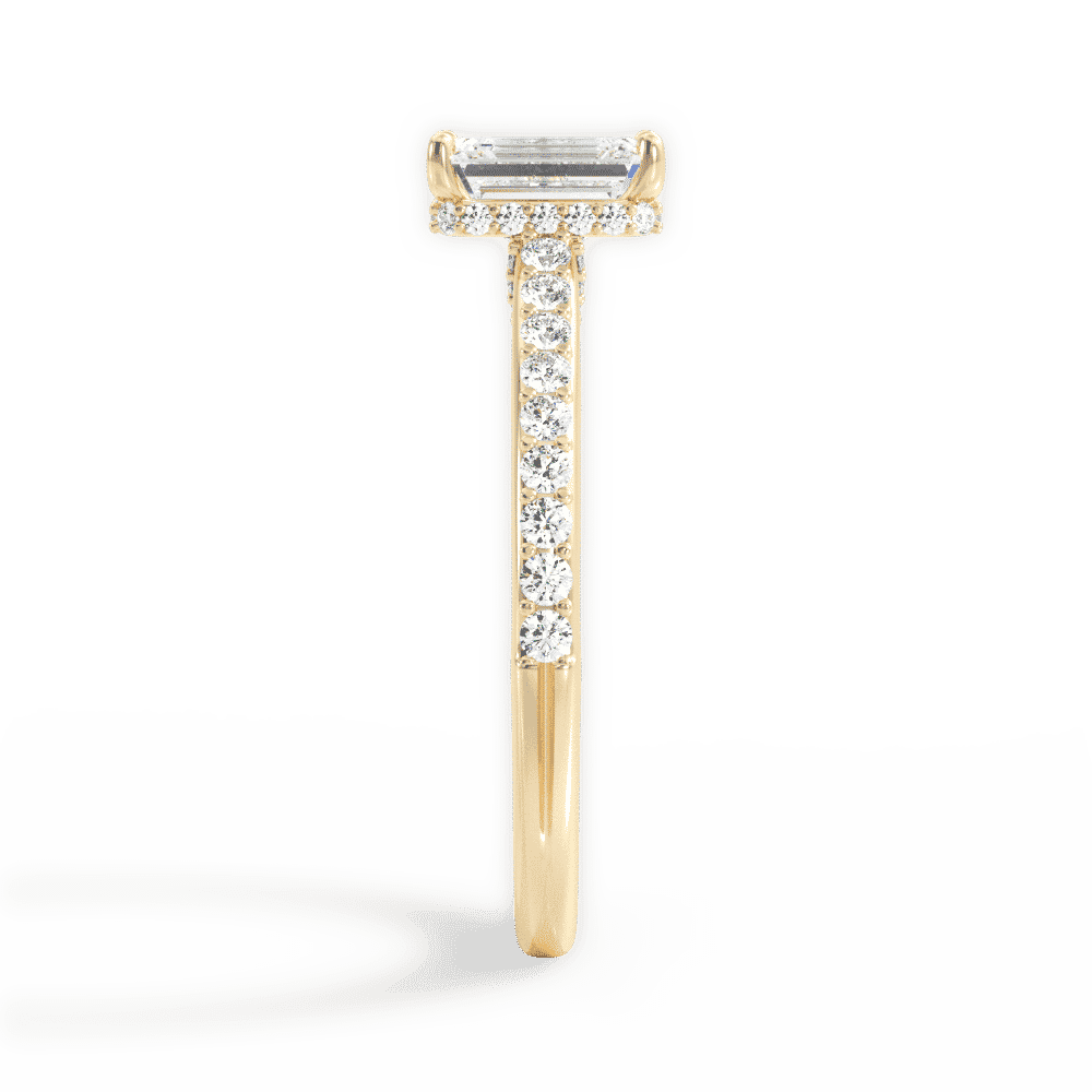 14kt Yellow Gold/18kt Yellow Gold/emerald/perspective