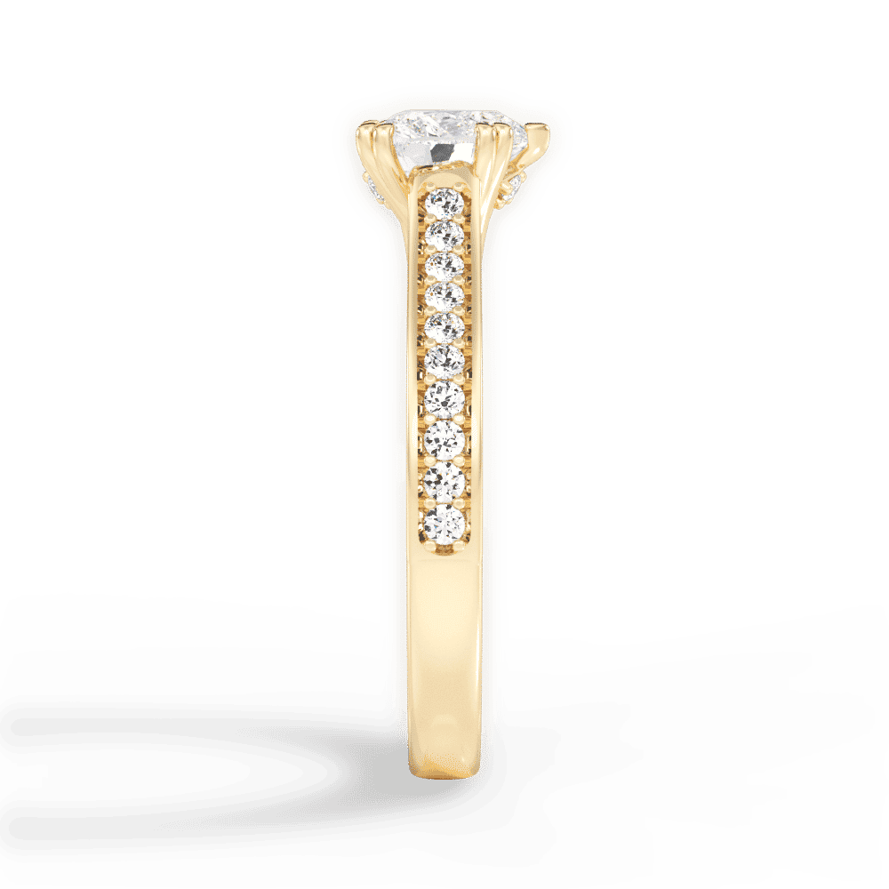 14kt Yellow Gold/18kt Yellow Gold/heart/perspective
