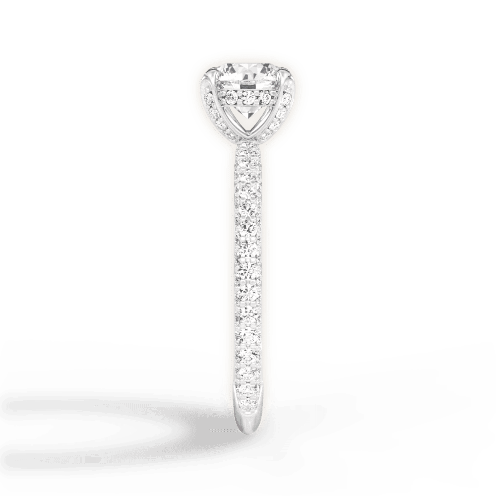14kt White Gold/18kt White Gold/Platinum/round/perspective
