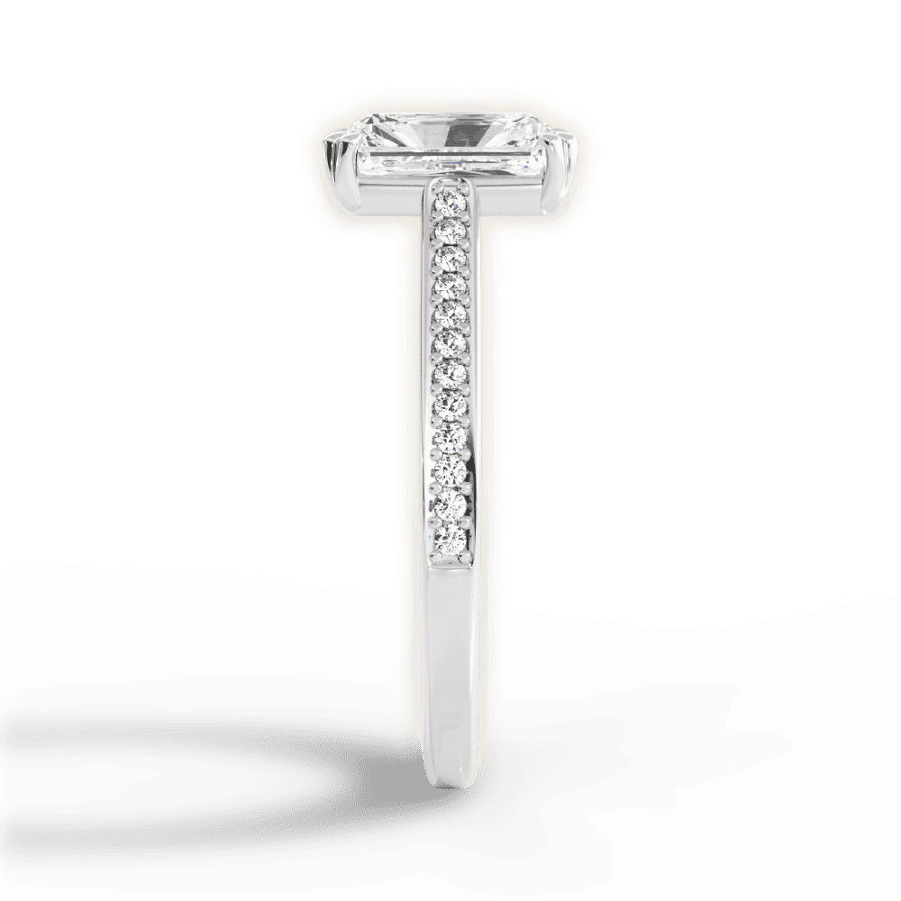 14kt White Gold/18kt White Gold/Platinum/radiant/perspective