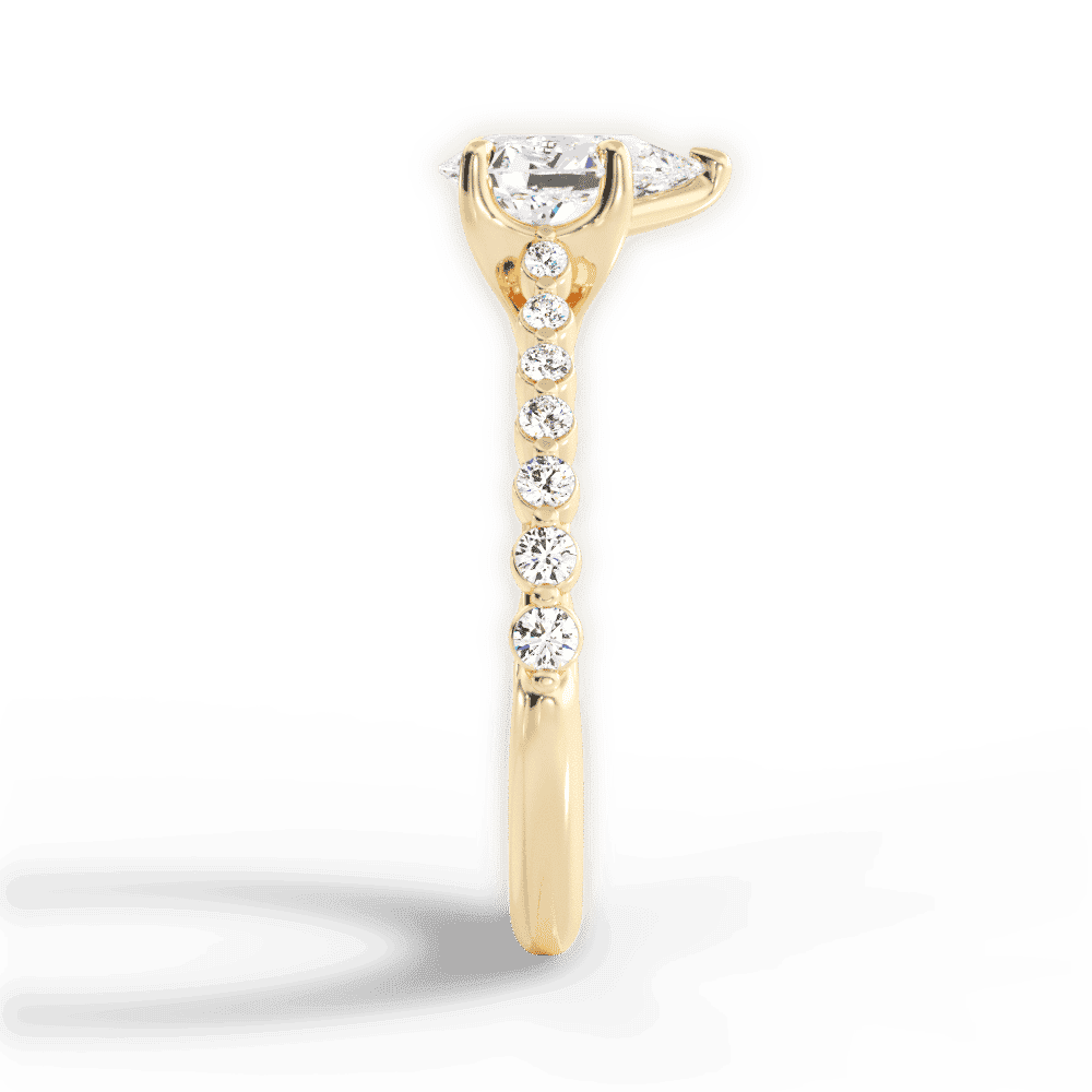 14kt Yellow Gold/18kt Yellow Gold/pear/perspective