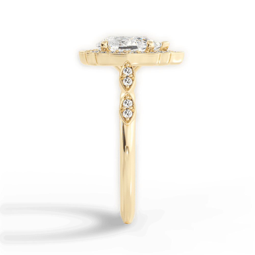 14kt Yellow Gold/18kt Yellow Gold/pear/perspective