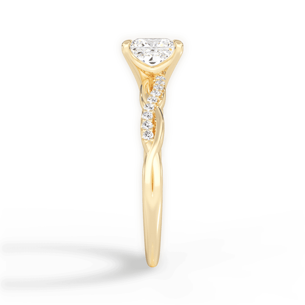 14kt Yellow Gold/18kt Yellow Gold/princess/perspective