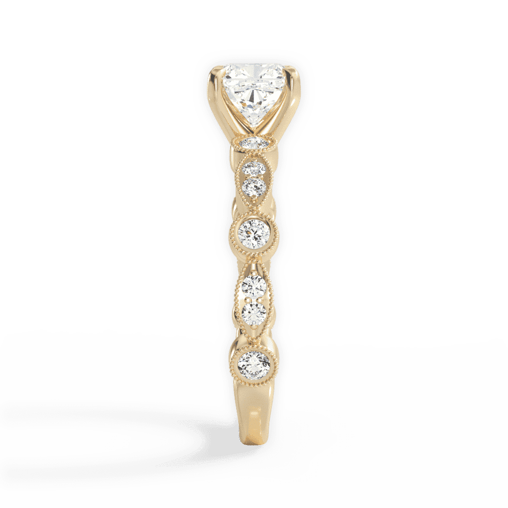 14kt Yellow Gold/18kt Yellow Gold/cushion/perspective