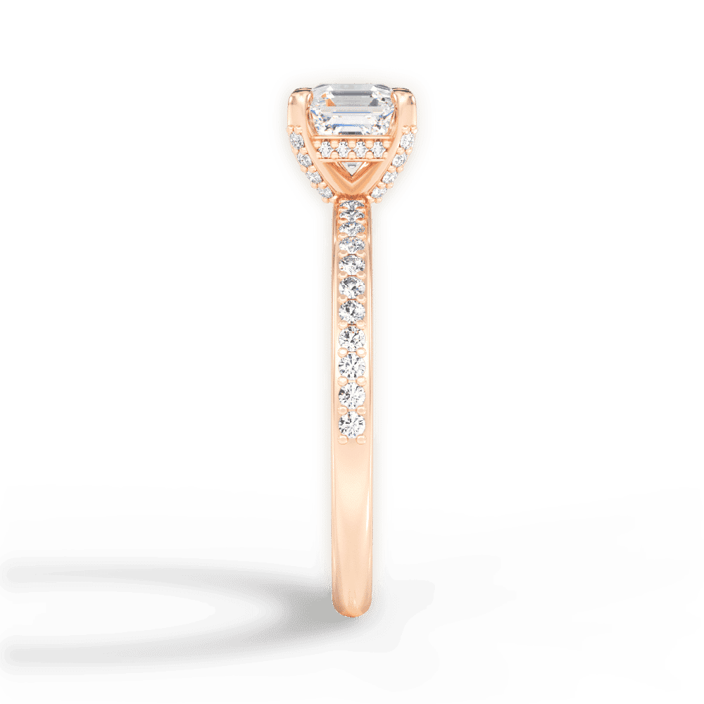 14kt Rose Gold/18kt Rose Gold/asscher/perspective