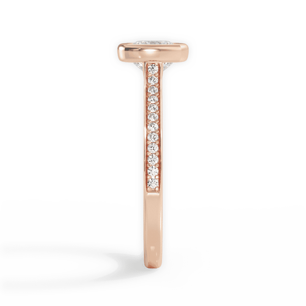 14kt Rose Gold/18kt Rose Gold/cushion/perspective