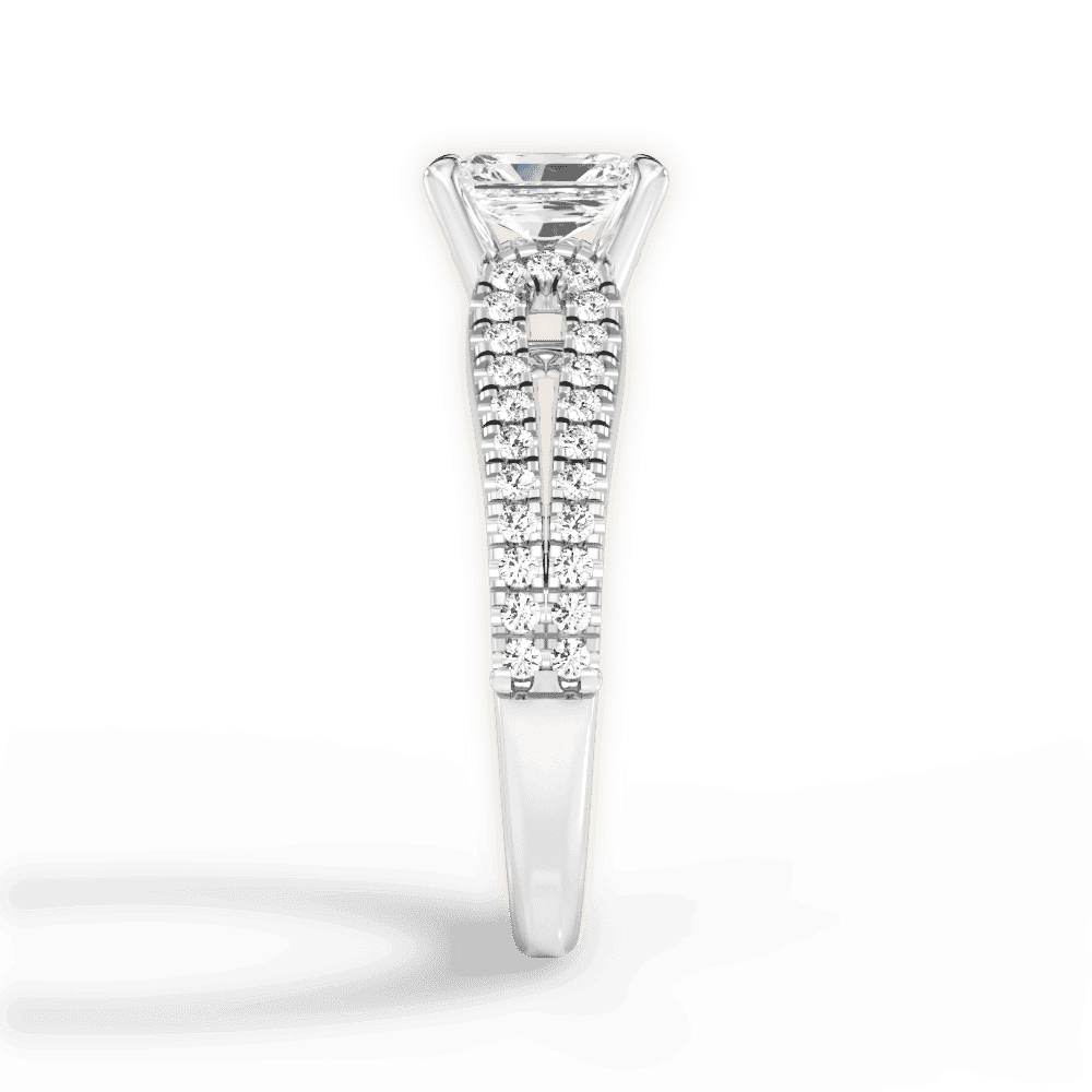 14kt White Gold/18kt White Gold/Platinum/radiant/perspective