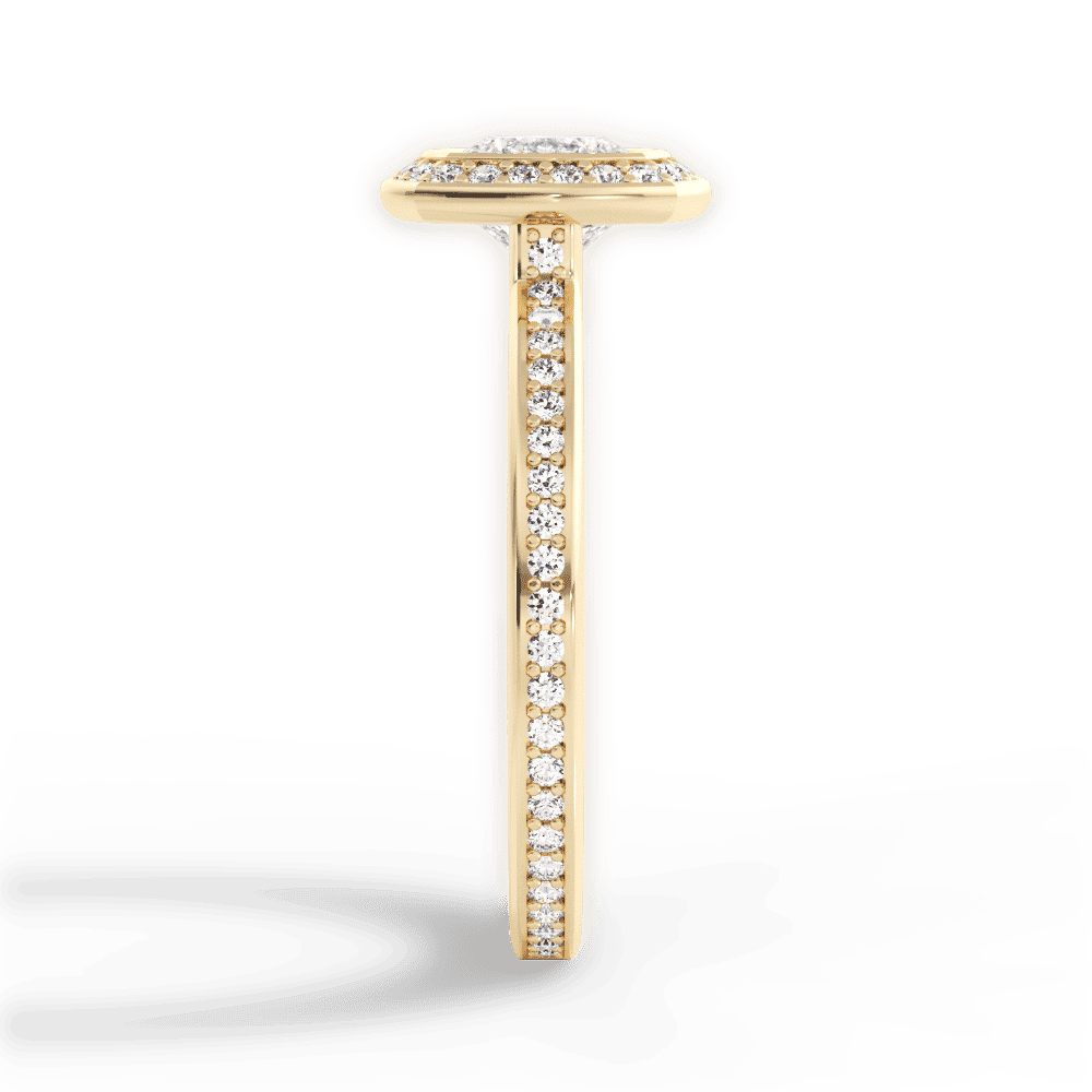 14kt Yellow Gold/18kt Yellow Gold/cushion/perspective