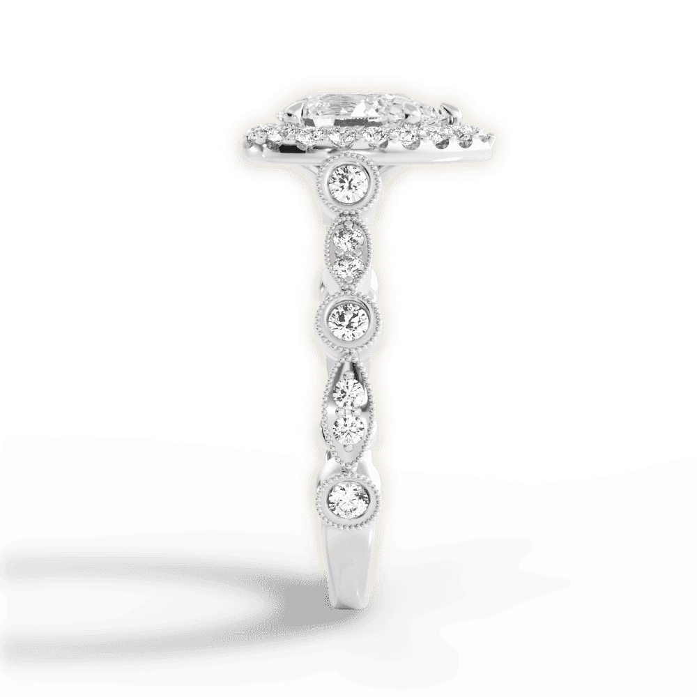 14kt White Gold/18kt White Gold/Platinum/pear/perspective