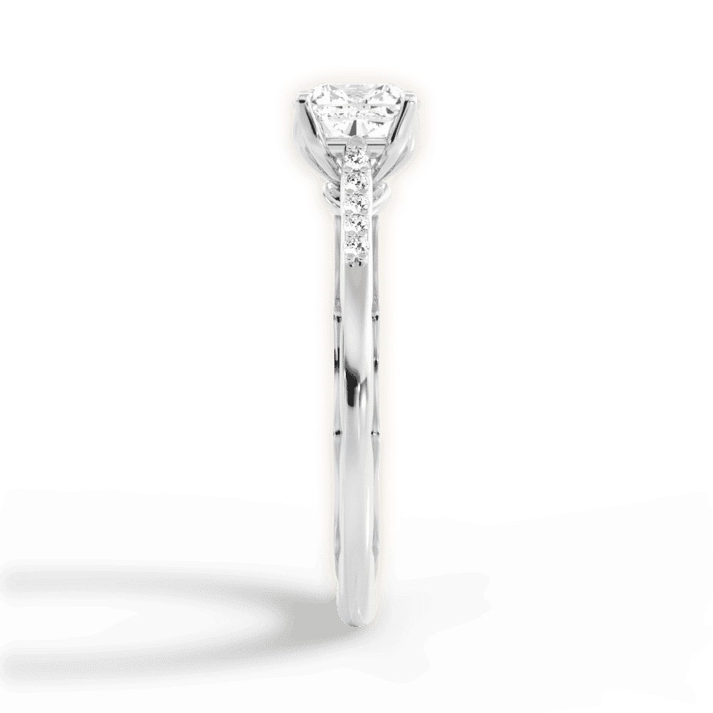 14kt White Gold/18kt White Gold/Platinum/cushion/perspective