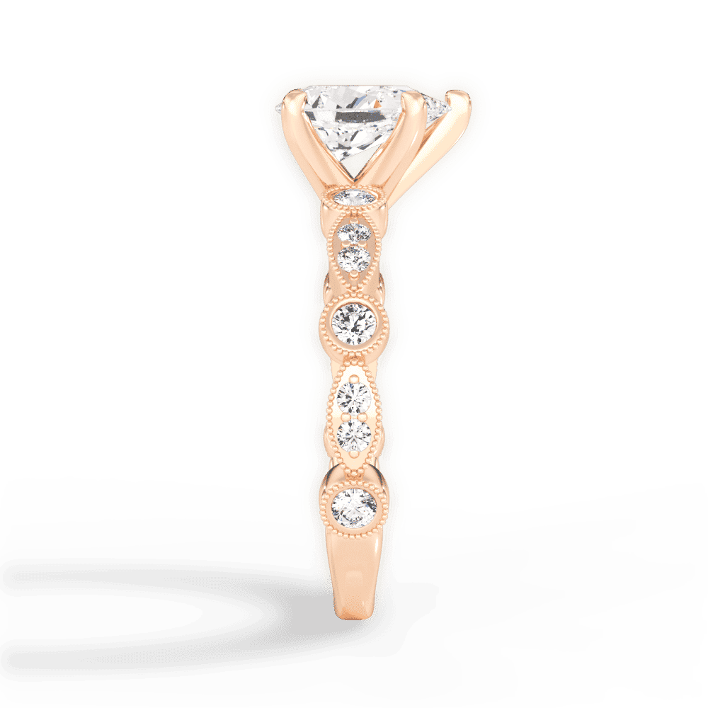 14kt Rose Gold/18kt Rose Gold/pear/perspective