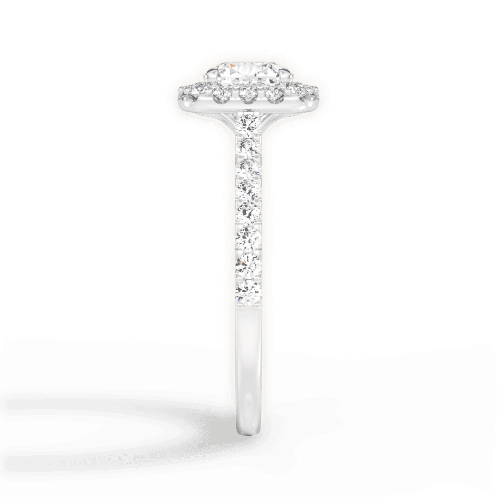 14kt White Gold/18kt White Gold/Platinum/cushion/perspective