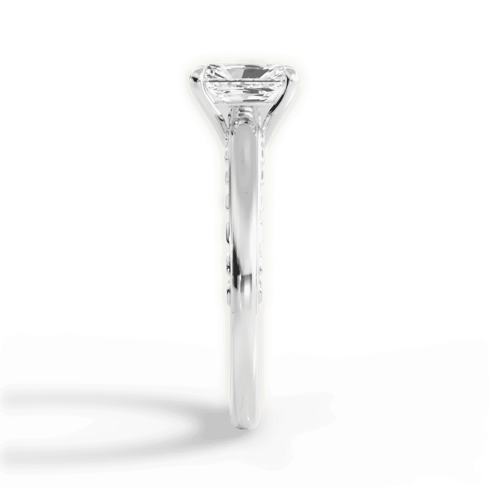 14kt White Gold/18kt White Gold/Platinum/radiant/perspective