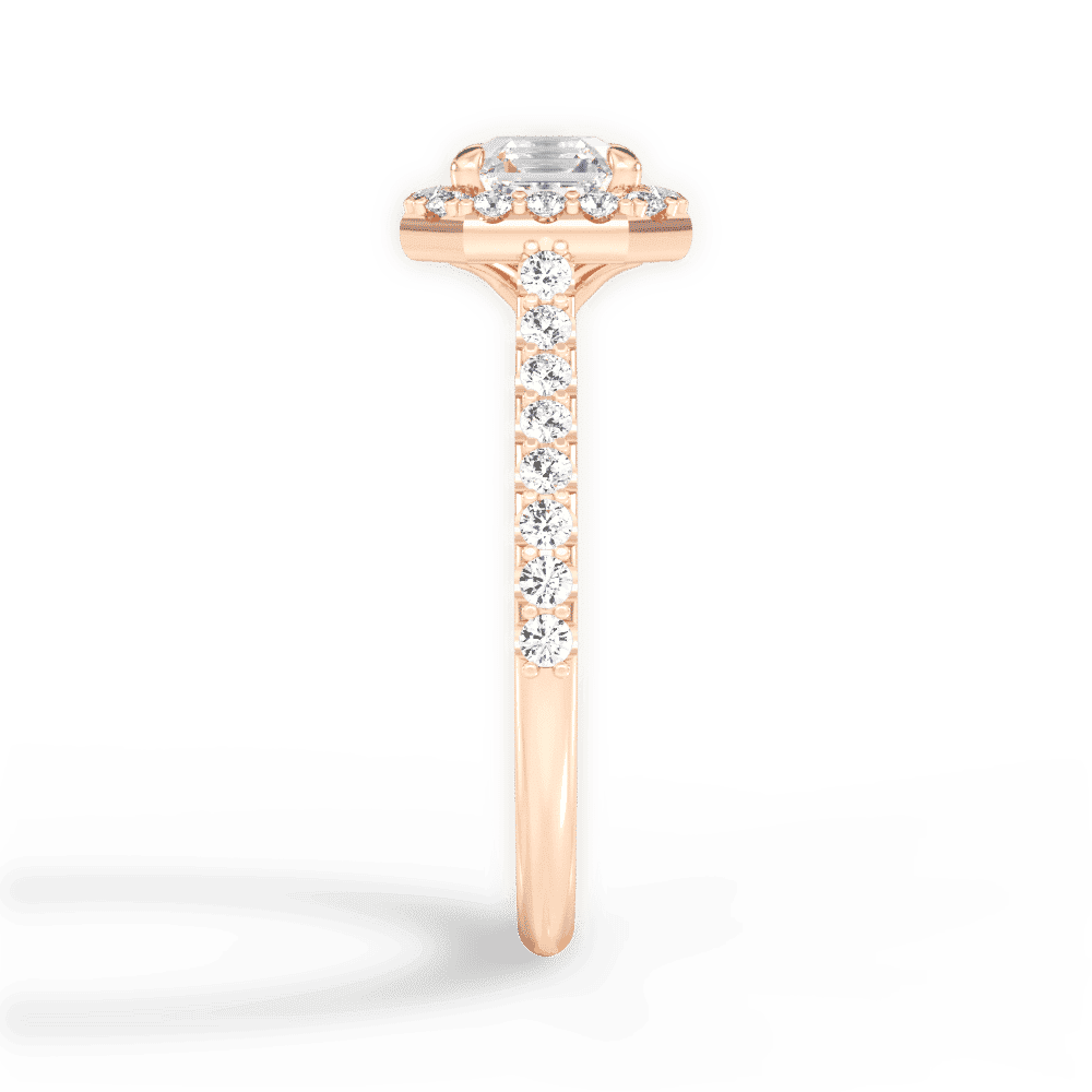 14kt Rose Gold/18kt Rose Gold/asscher/perspective