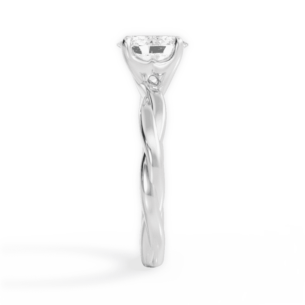 14kt White Gold/18kt White Gold/Platinum/oval/perspective