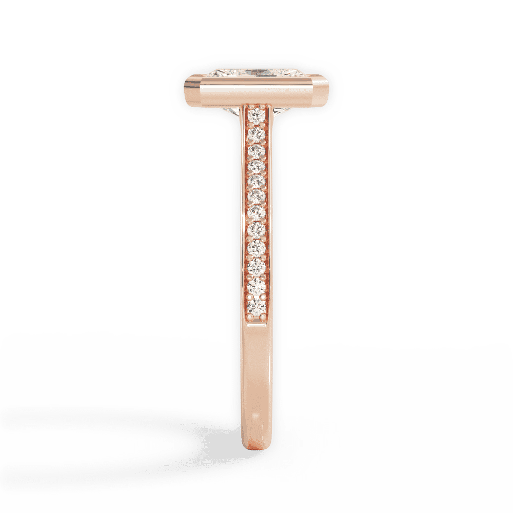 14kt Rose Gold/18kt Rose Gold/radiant/perspective