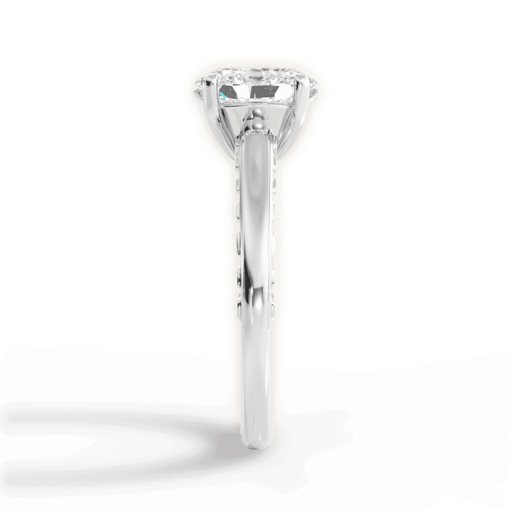 14kt White Gold/18kt White Gold/Platinum/oval/perspective