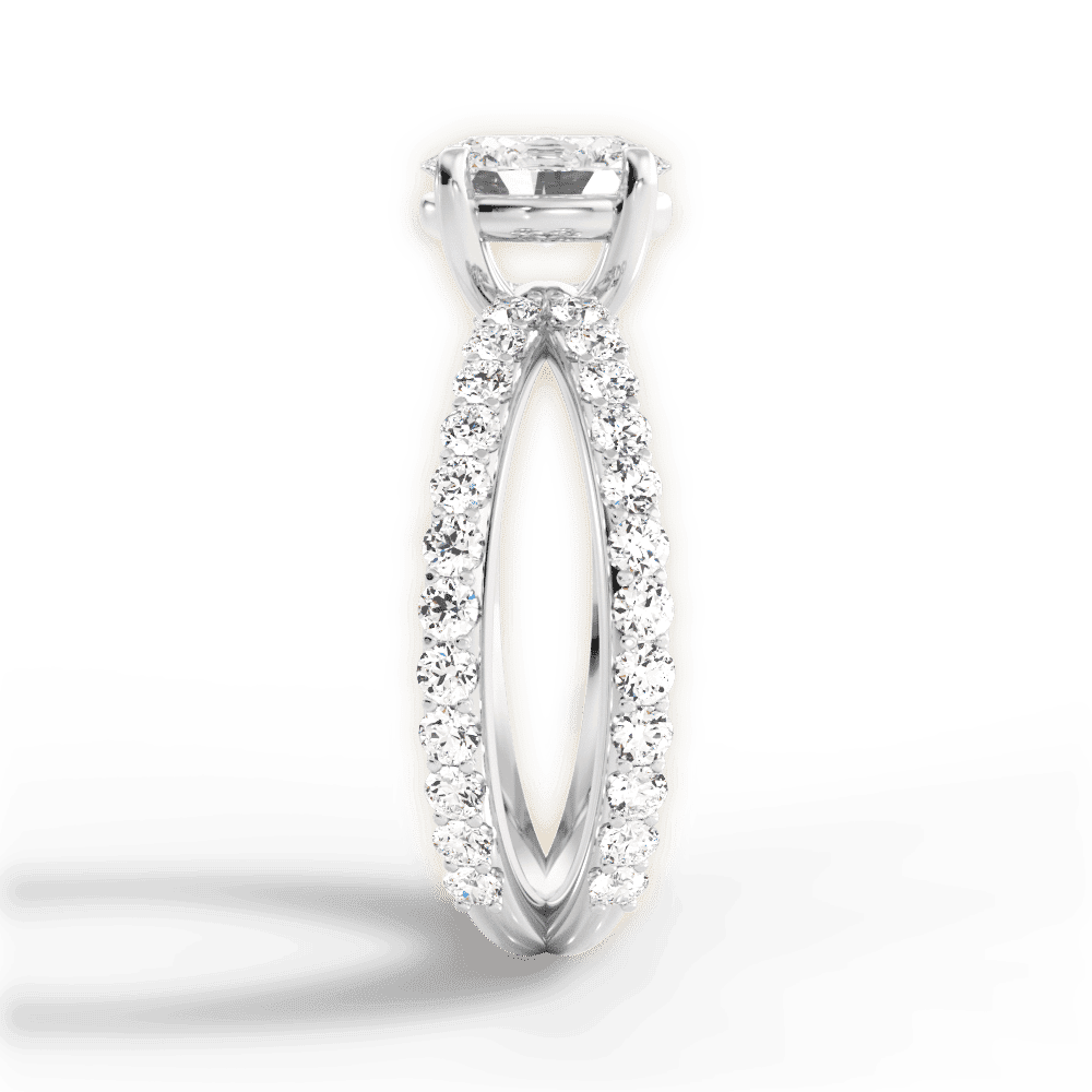 14kt White Gold/18kt White Gold/Platinum/oval/perspective