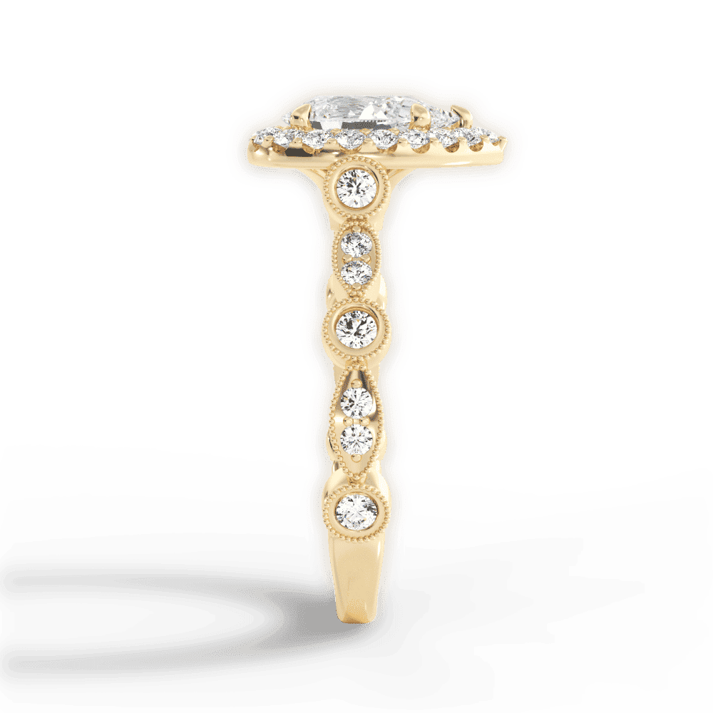 14kt Yellow Gold/18kt Yellow Gold/pear/perspective