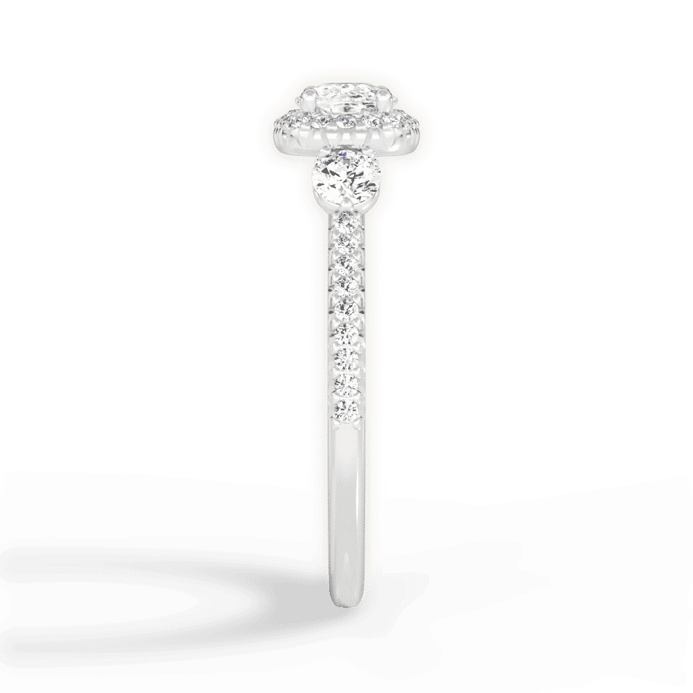 14kt White Gold/18kt White Gold/Platinum/cushion/perspective