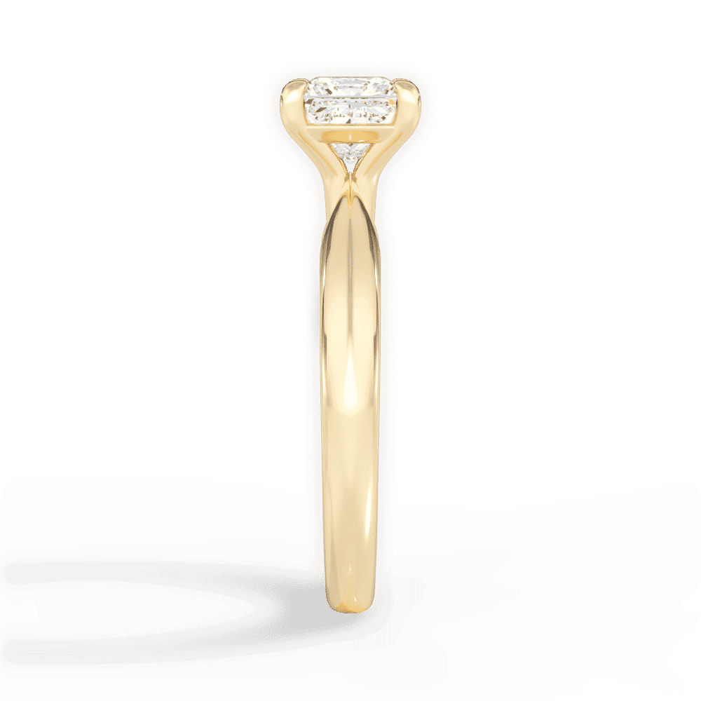 14kt Yellow Gold/18kt Yellow Gold/princess/perspective