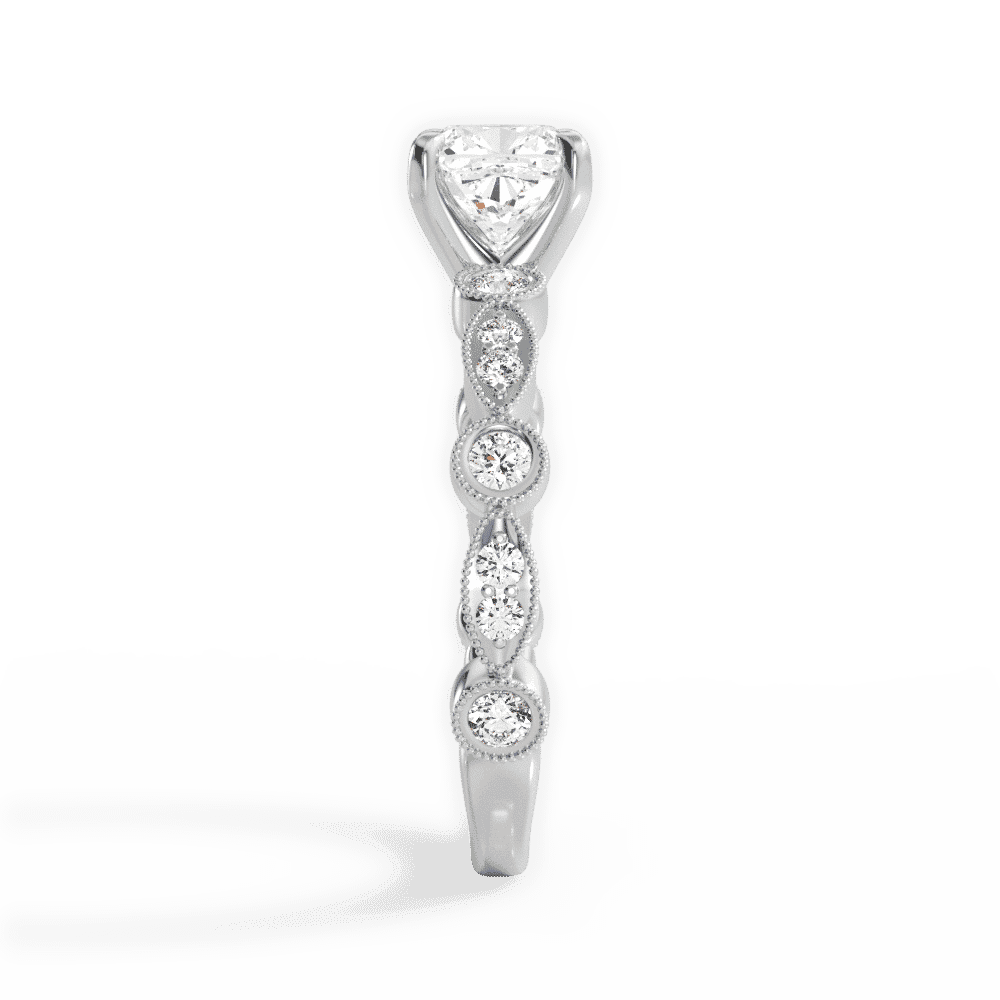 14kt White Gold/18kt White Gold/Platinum/cushion/perspective