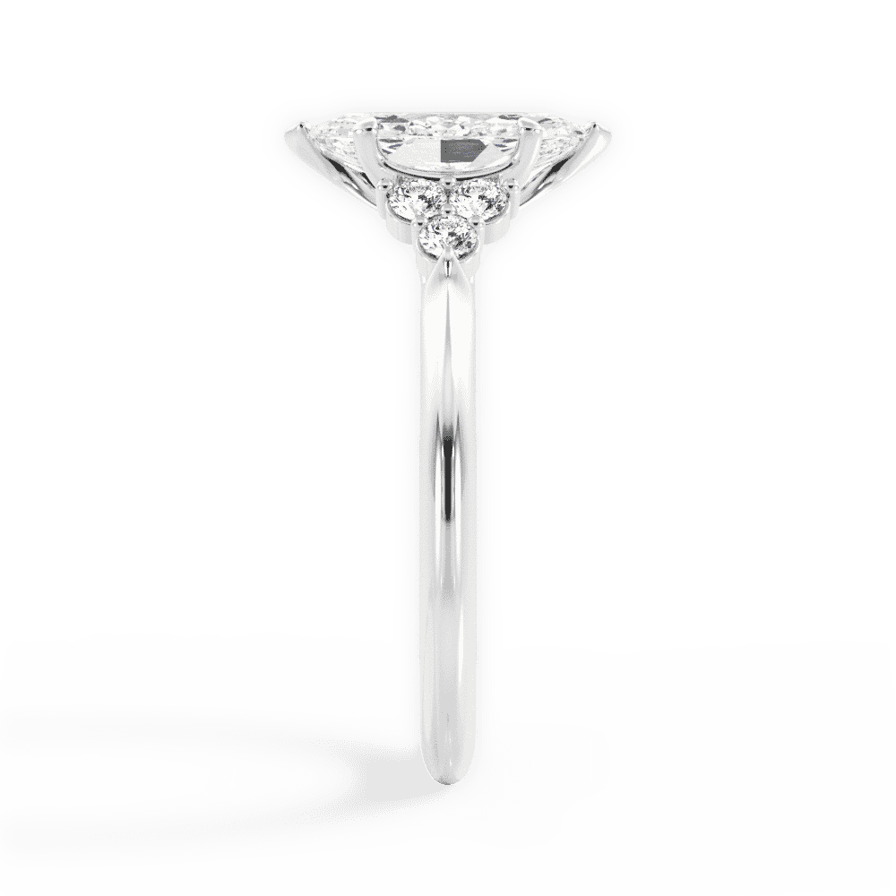 14kt White Gold/18kt White Gold/Platinum/marquise/perspective
